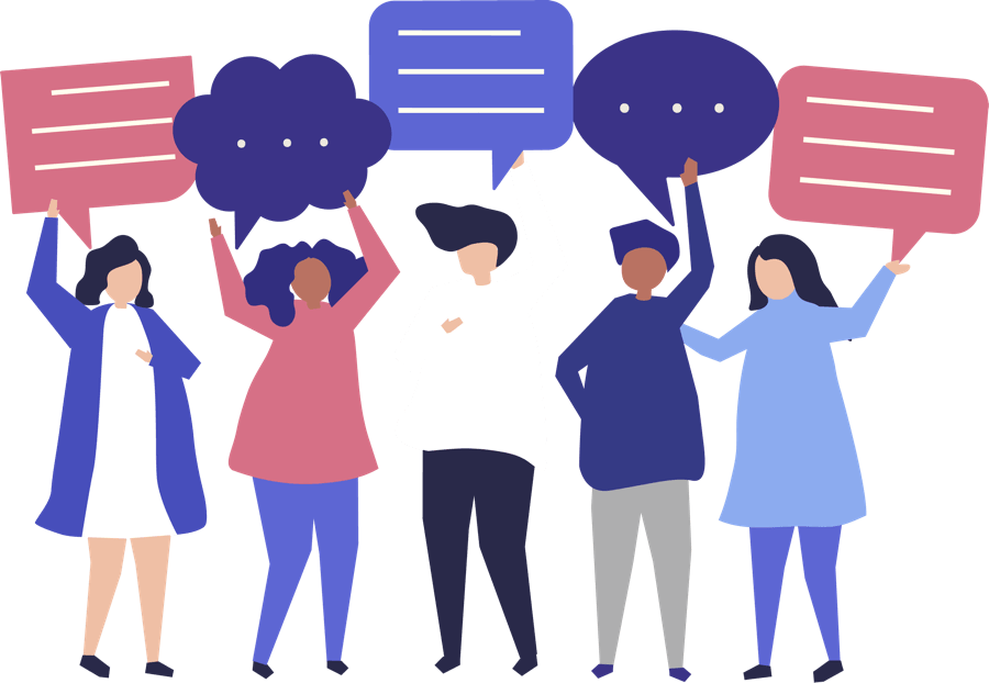 <a href="https://www.freepik.com/free-vector/character-illustration-of-people-holding-speech-bubbles_3585191.htm">Designed by Rawpixel.com</a>